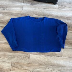 Cable & Gauge Vibrant Blue Crewneck Sweater